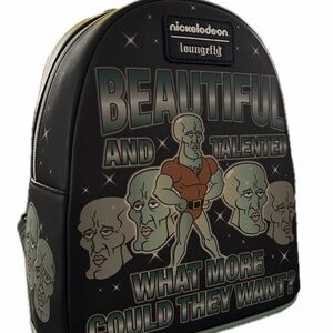 Loungefly Black and Gray Backpack with Character Design